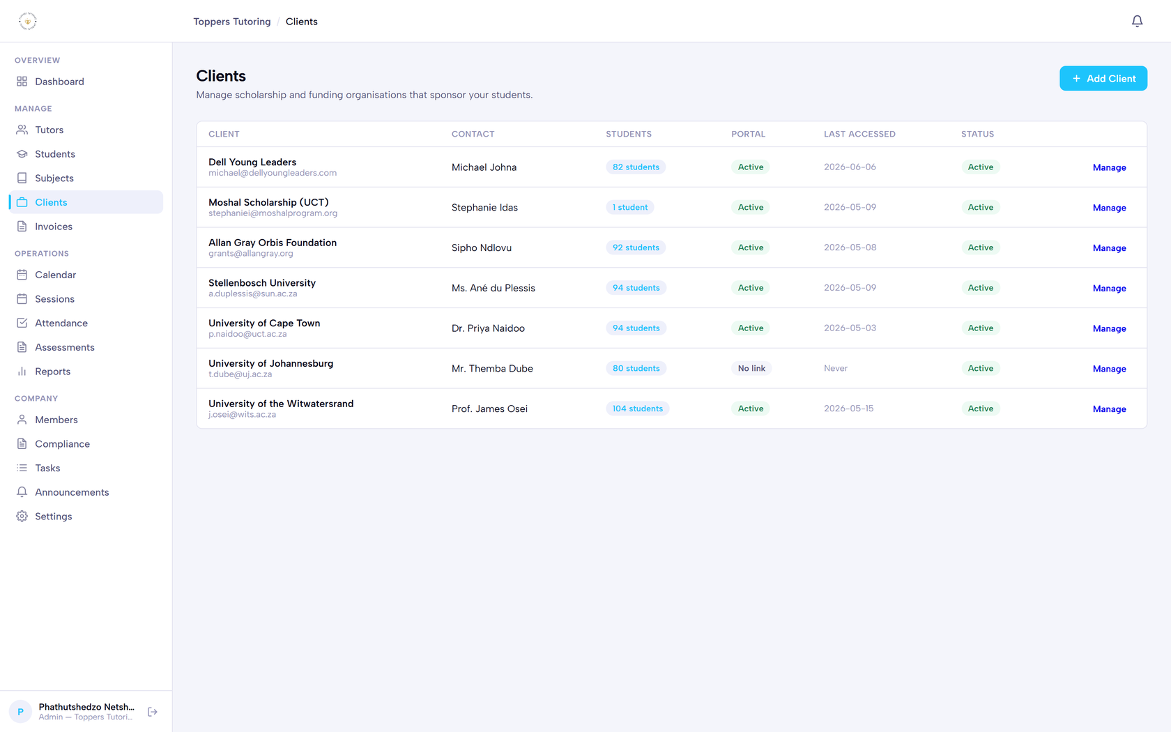 Client portal