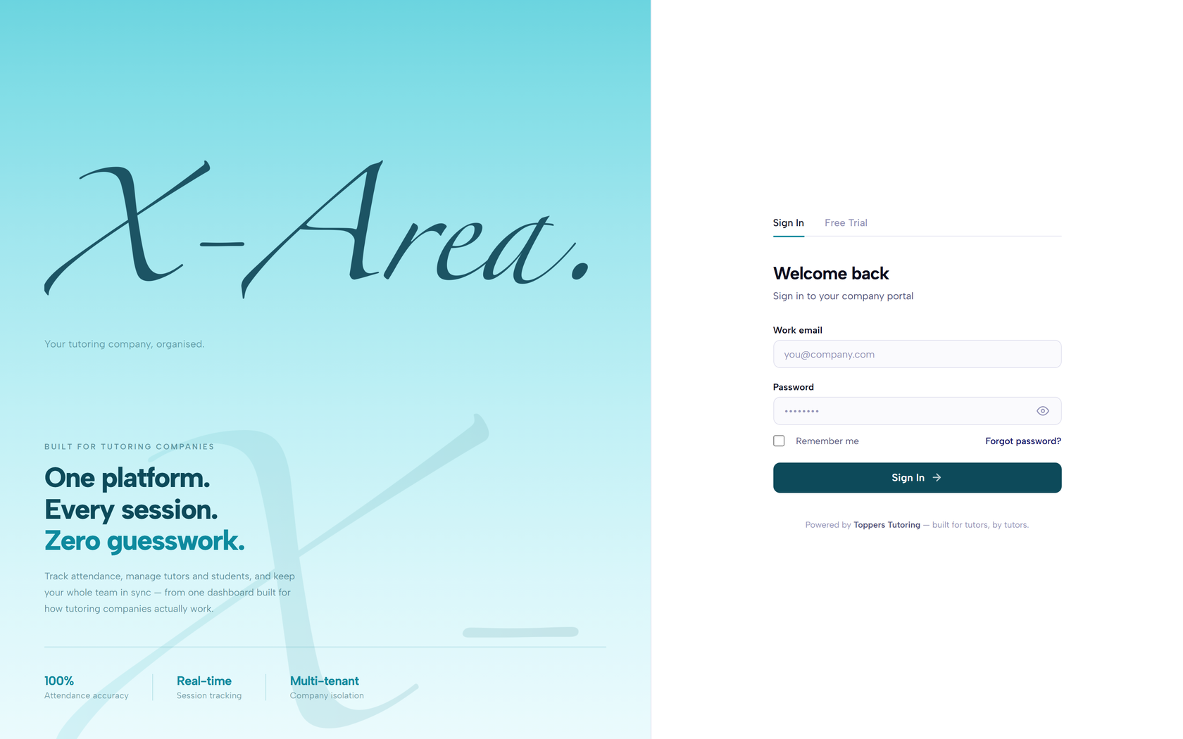 Sign in to X-Area
